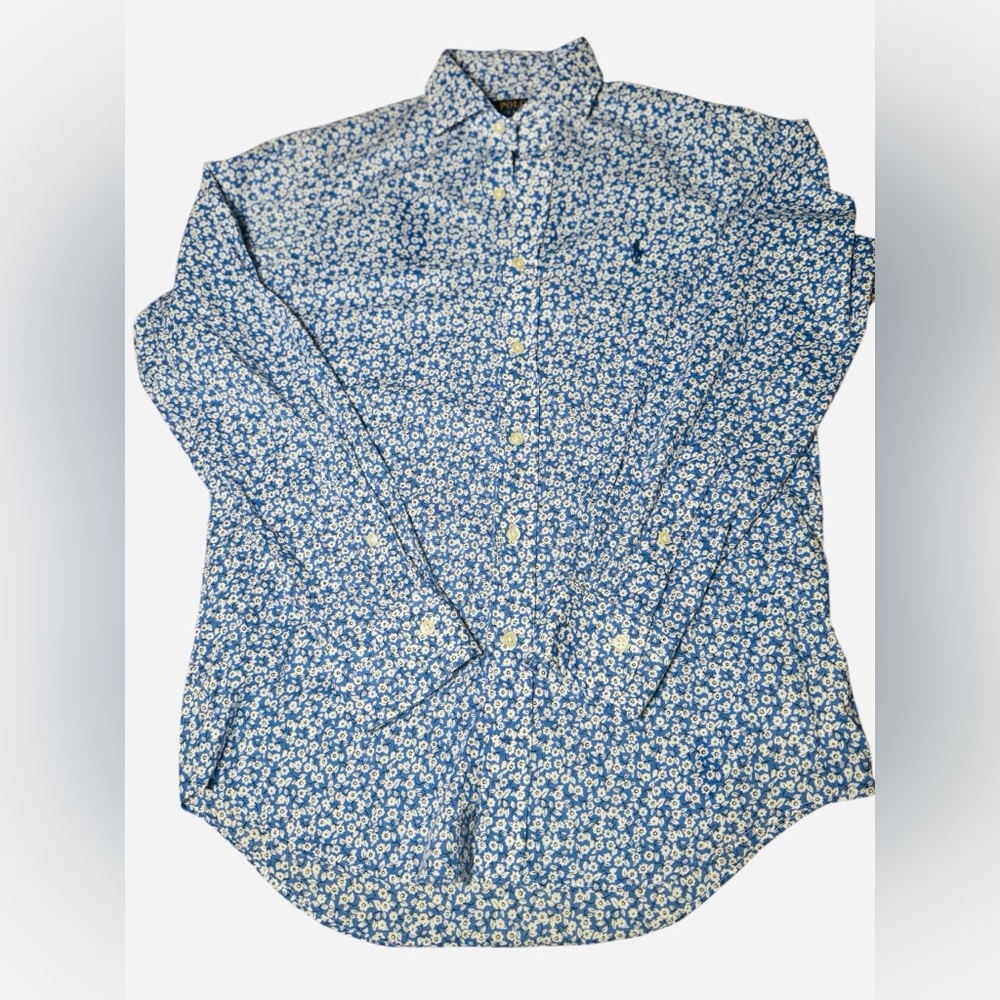 Polo Ralph Lauren Blue Floral Button-Up Shirt - Picture 8 of 9